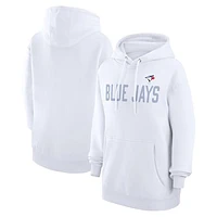 Women's G-III 4Her by Carl Banks  White Toronto Blue Jays Dot Print Pullover Hoodie