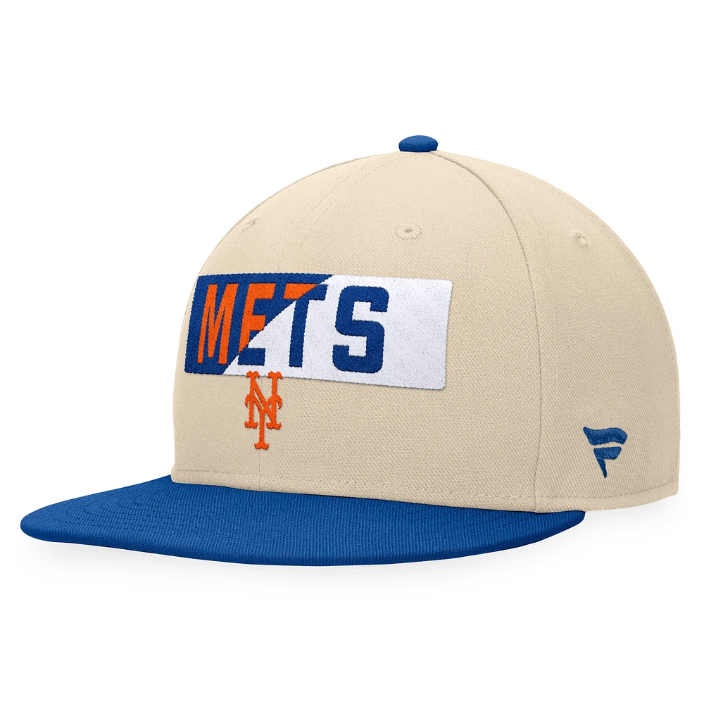 Men's Fanatics Khaki/Royal New York Mets Cycle Snapback Hat