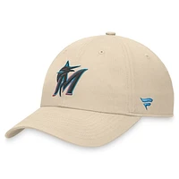 Men's Fanatics Cream Miami Marlins Midfield Adjustable Hat