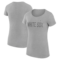 Women's G-III 4Her by Carl Banks  Gray Chicago White Sox Dot Print Fitted T-Shirt