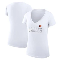 Women's G-III 4Her by Carl Banks Baltimore Orioles Dot Print V-Neck Fitted T-Shirt