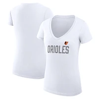 Women's G-III 4Her by Carl Banks Baltimore Orioles Dot Print V-Neck Fitted T-Shirt