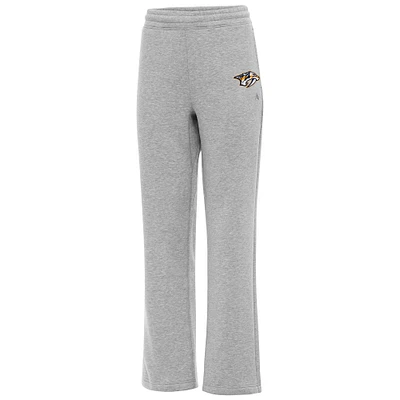 Women's Antigua Heather Gray Nashville Predators Victory Sweatpants