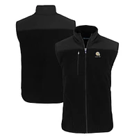 Men's Cutter & Buck  Black Albany State Golden Rams Big Tall Cascade Eco Sherpa Fleece Full-Zip Vest