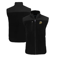 Men's Cutter & Buck  Black Baldwin Wallace Yellow Jackets Big Tall Cascade Eco Sherpa Fleece Full-Zip Vest