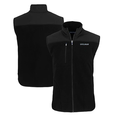 Men's Cutter & Buck Black Southern University Jaguars Big Tall Cascade Eco Sherpa Fleece Full-Zip Vest