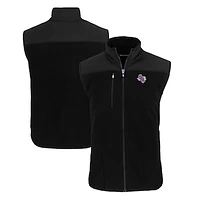 Men's Cutter & Buck  Black Stephen F Austin Lumberjacks Big Tall Cascade Eco Sherpa Fleece Full-Zip Vest