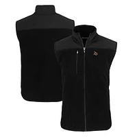 Men's Cutter & Buck  Black Texas State Bobcats Big Tall Cascade Eco Sherpa Fleece Full-Zip Vest