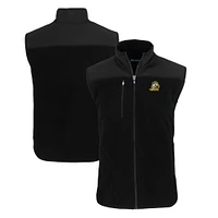 Men's Cutter & Buck  Black Oregon Ducks Big Tall Cascade Eco Sherpa Fleece Full-Zip Vest