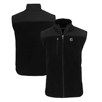 Men's Cutter & Buck  Black South Carolina Gamecocks Big Tall Cascade Eco Sherpa Fleece Full-Zip Vest