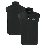 Men's Cutter & Buck  Black Creighton Bluejays Big Tall Charter Eco Full-Zip Vest