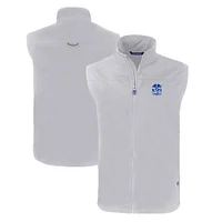 Men's Cutter & Buck  Gray Hampton Pirates Big Tall Charter Eco Full-Zip Vest