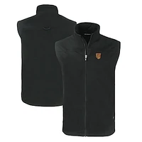 Men's Cutter & Buck  Black Tuskegee Golden Tigers Big Tall Charter Eco Full-Zip Vest