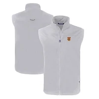 Men's Cutter & Buck  Gray Tuskegee Golden Tigers Big Tall Charter Eco Full-Zip Vest