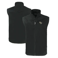 Men's Cutter & Buck  Black UCF Knights Big & Tall Charter Eco Full-Zip Vest