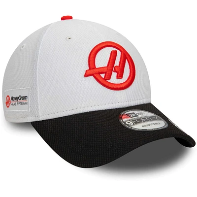 Men's New Era  White Haas F1 Team Driver 9FORTY Adjustable Hat