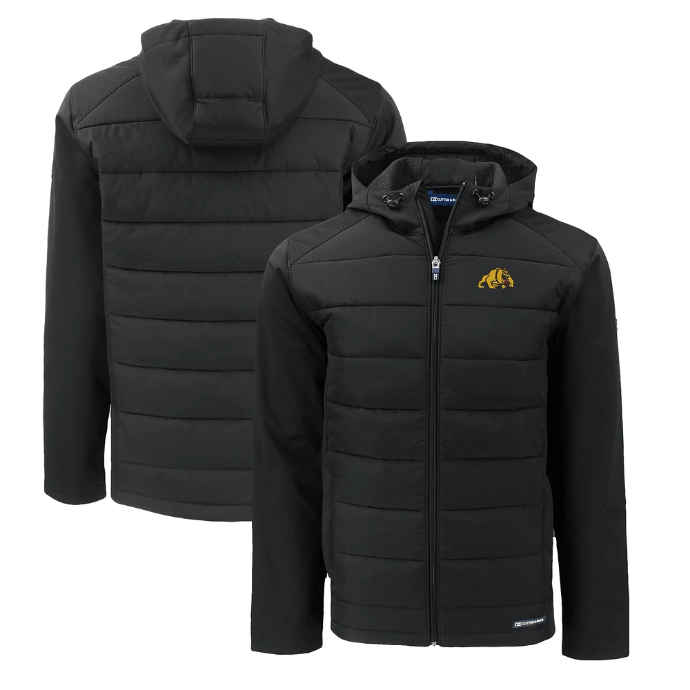 Men's Cutter & Buck Bowie State Bulldogs Big Tall Evoke Hybrid Eco Softshell Recycled Full-Zip Hoodie