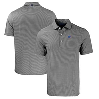 Men's Cutter & Buck  Black/White Boise State Broncos Big Tall Forge Eco Double Stripe Stretch Recycled Polo