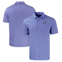 Men's Cutter & Buck Royal/White BYU Cougars Big Tall Forge Eco Double Stripe Stretch Recycled Polo
