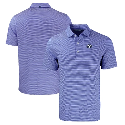 Men's Cutter & Buck Royal/White BYU Cougars Big Tall Forge Eco Double Stripe Stretch Recycled Polo