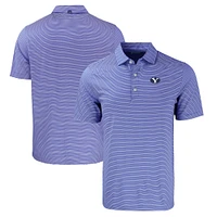 Men's Cutter & Buck Royal/White BYU Cougars Big Tall Forge Eco Double Stripe Stretch Recycled Polo
