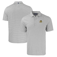 Men's Cutter & Buck  Gray/White Bryant Bulldogs Big Tall Forge Eco Double Stripe Stretch Recycled Polo