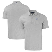 Men's Cutter & Buck  Gray/White Jackson State Tigers Big Tall Forge Eco Double Stripe Stretch Recycled Polo