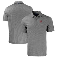 Men's Cutter & Buck  Black/White Morehouse Maroon Tigers Big Tall Forge Eco Double Stripe Stretch Recycled Polo