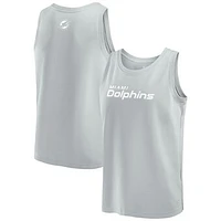 Men's Fanatics Gray Miami Dolphins Elements Tank Top