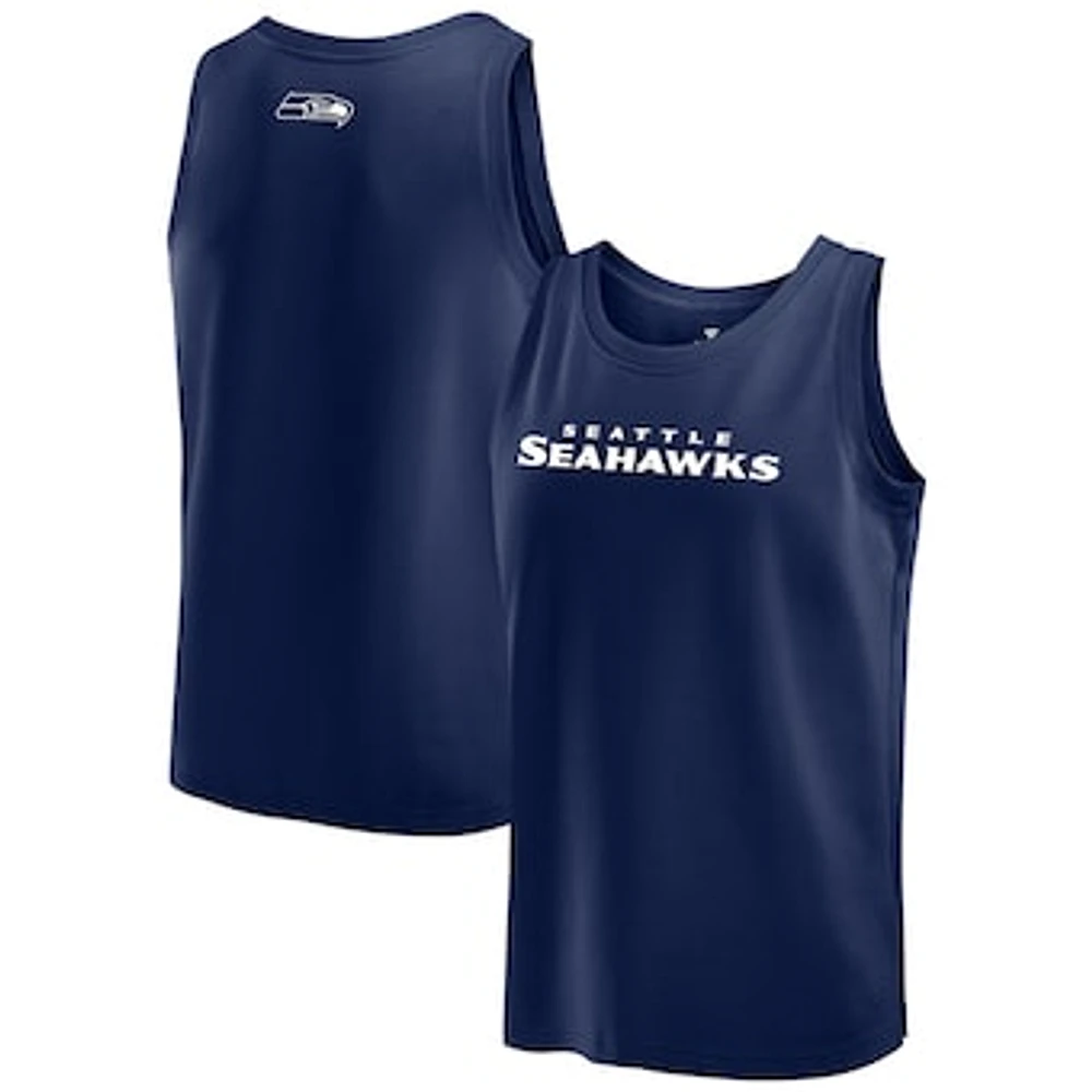 Men's Fanatics College Navy Seattle Seahawks Elements Tank Top