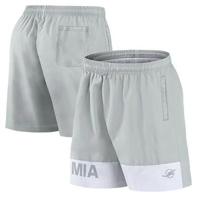 Men's Fanatics Gray Miami Dolphins Elements Shorts