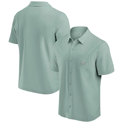 Men's Fanatics Mint Miami Dolphins Front Office Button-Up Shirt