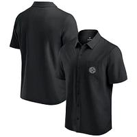 Men's Fanatics Black Pittsburgh Steelers Front Office Button-Up Shirt