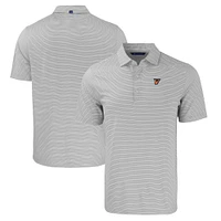Men's Cutter & Buck  Gray/White Texas-Rio Grande Valley Vaqueros Big Tall Forge Eco Double Stripe Stretch Recycled Polo