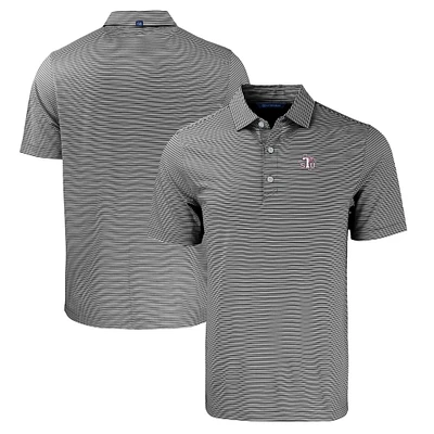Men's Cutter & Buck  Black/White Texas Southern Tigers Big Tall Forge Eco Double Stripe Stretch Recycled Polo