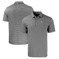 Men's Cutter & Buck  Black/White Texas Southern Tigers Big Tall Forge Eco Double Stripe Stretch Recycled Polo