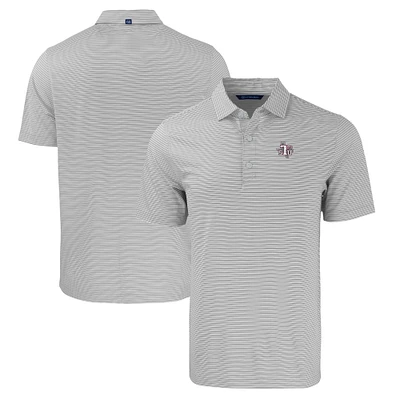 Men's Cutter & Buck  Gray/White Texas Southern Tigers Big Tall Forge Eco Double Stripe Stretch Recycled Polo