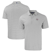Men's Cutter & Buck  Gray/White Texas Southern Tigers Big Tall Forge Eco Double Stripe Stretch Recycled Polo