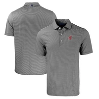 Men's Cutter & Buck /White Washington State Cougars Big Tall Forge Eco Double Stripe Stretch Recycled Polo