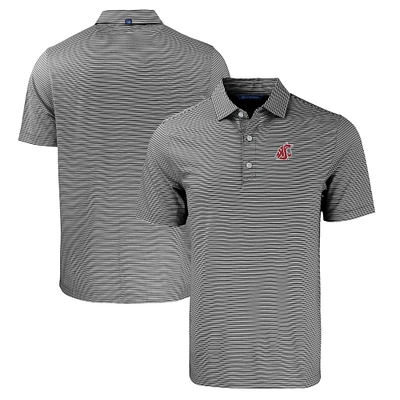 Men's Cutter & Buck /White Washington State Cougars Big Tall Forge Eco Double Stripe Stretch Recycled Polo