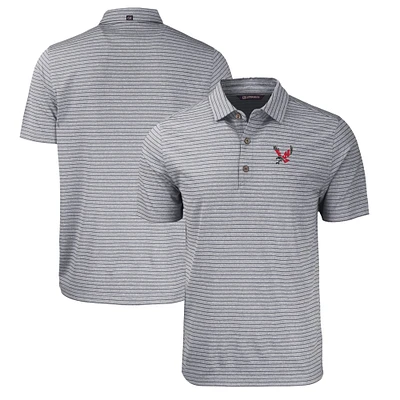 Men's Cutter & Buck  Heather Black Eastern Washington Eagles Big Tall Forge Eco Stripe Stretch Recycled Polo