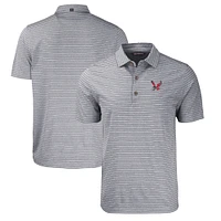 Men's Cutter & Buck  Heather Black Eastern Washington Eagles Big Tall Forge Eco Stripe Stretch Recycled Polo