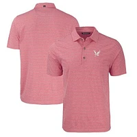 Men's Cutter & Buck Heather Eastern Washington Eagles Big Tall Forge Eco Stripe Stretch Recycled Polo