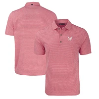 Men's Cutter & Buck Heather Eastern Washington Eagles Big Tall Forge Eco Stripe Stretch Recycled Polo