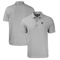 Men's Cutter & Buck  Heather Gray Embry-Riddle Eagles Big Tall Forge Eco Stripe Stretch Recycled Polo