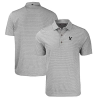 Men's Cutter & Buck  Heather Gray Embry-Riddle Eagles Big Tall Forge Eco Stripe Stretch Recycled Polo