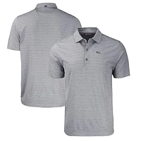 Men's Cutter & Buck  Heather Black Jackson State Tigers Big Tall Forge Eco Stripe Stretch Recycled Polo