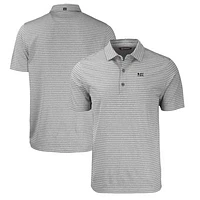 Men's Cutter & Buck  Heather Gray Jackson State Tigers Big Tall Forge Eco Stripe Stretch Recycled Polo