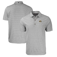Men's Cutter & Buck  Heather Gray Missouri Tigers Big Tall Forge Eco Stripe Stretch Recycled Polo