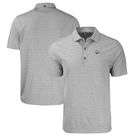 Men's Cutter & Buck  Heather Gray Montana Grizzlies Big Tall Forge Eco Stripe Stretch Recycled Polo